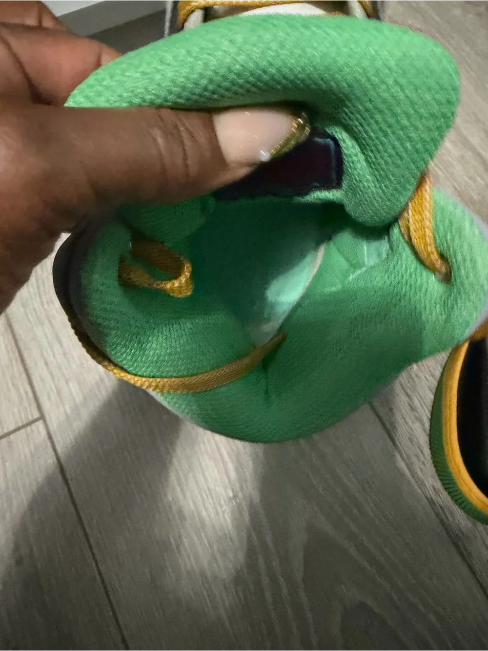 Gucci Men's Multi-Color High-Top Sneakers with Gold Laces